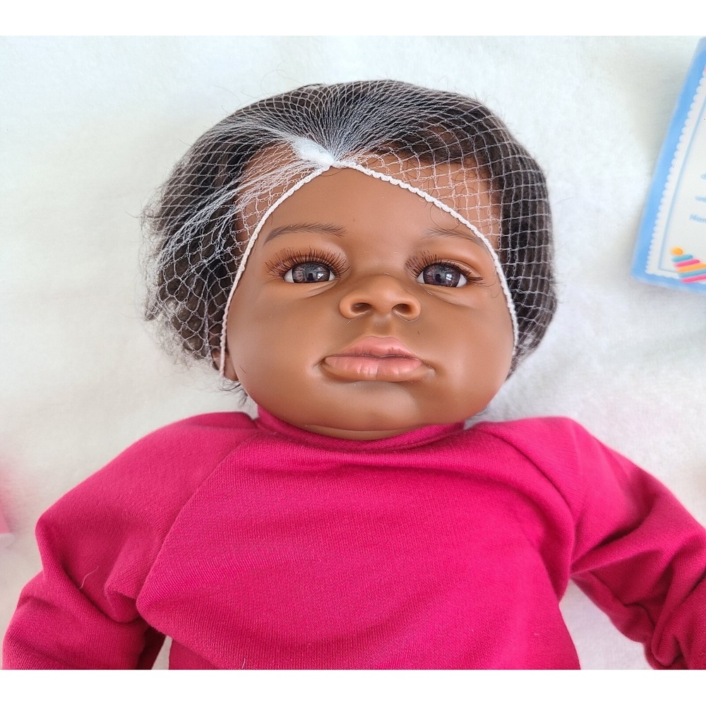 20" Dark Brown Skin Reborn Baby Doll Art Made 3D Skin Lifelike Newborn Toy - Picture 4 of 5